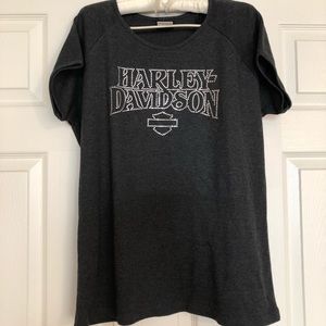 Harley Davidson Blinged charcoal t-shirt sz 1X